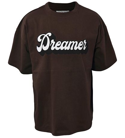 Hound Stuttermabolur - Oversized - Brown