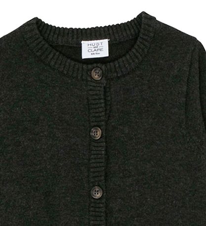 Hust and Claire Cardigan - Clyde - Knitted - Charcoal Grey Melan