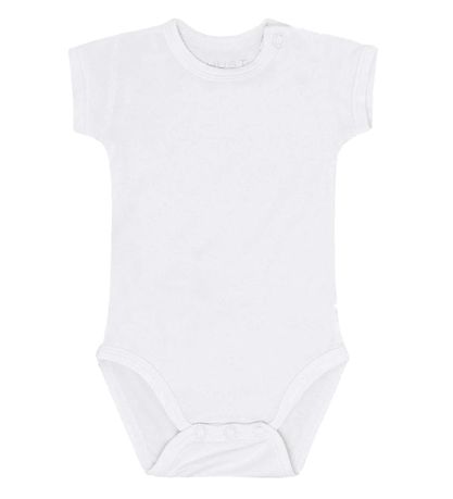 Hust and Claire Bodysuit s/s - Bamboo - Bow - White