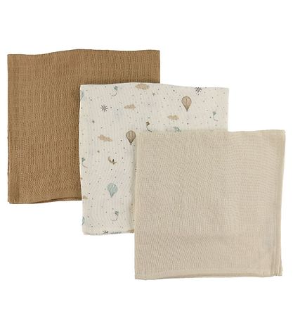 Cam Cam Muslin Cloths - 70x70 cm - 3-Pack - Dreamland/Camel/Ligh