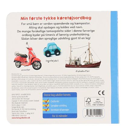 Forlaget Bolden Myndabók - Fyrstu 100 farartækin mín - Danskur