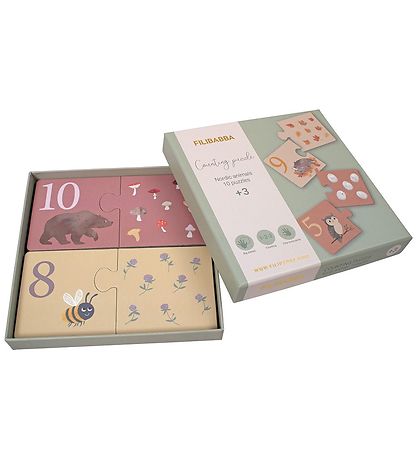 Filibabba Counting Puzzle Game - Nordic Animal