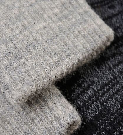 CeLaVi Handschuhe - Wolle/Polyester - 2er-Pack - Grau/Schwarz m.