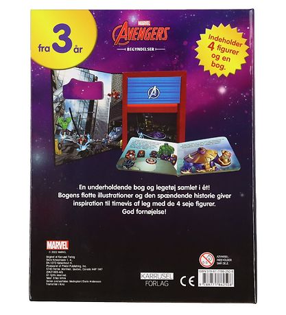 Livre Karrusel Forlag - Marvel Avengers - 4 Figurine Jouet et Li