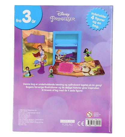 Karrusel Forlag Book - Disney Princesses - 4 Toy Figurine And Bo