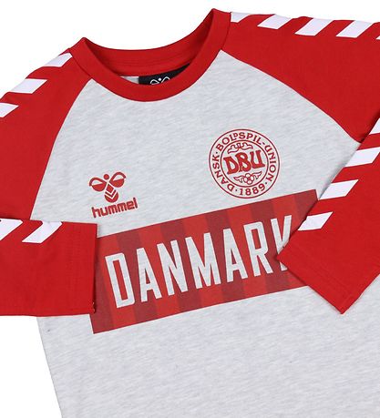 Hummel Bluse - DBU - Grau Meliert - Grau meliert/Rot