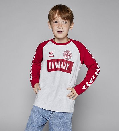 Hummel Bluse - DBU - Grau Meliert - Grau meliert/Rot