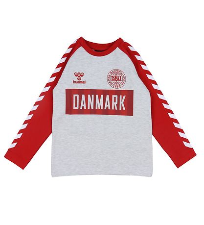 Hummel Bluse - DBU - Grau Meliert - Grau meliert/Rot
