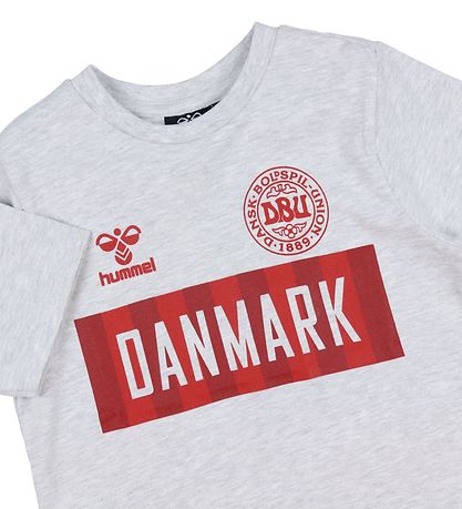 Hummel T-shirt - DBU - hmlHurra - Gråmelerad ljung