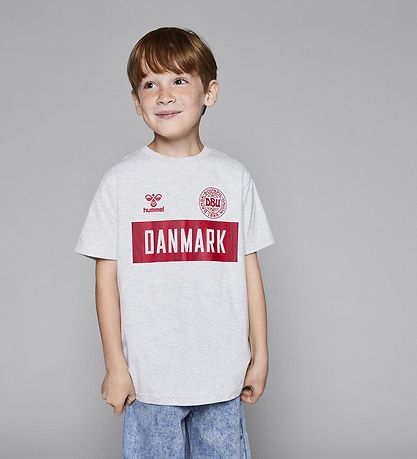 Hummel T-shirt - DBU - hmlHurra - Gråmelerad ljung