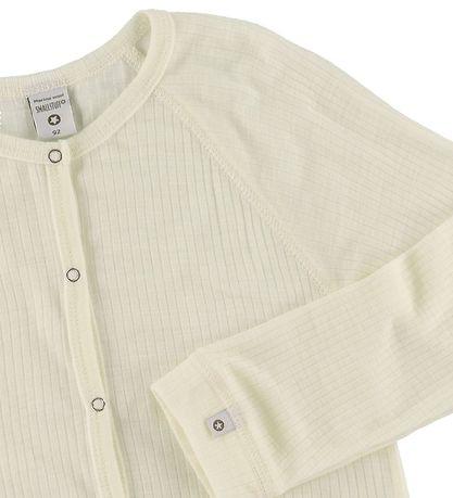 Smallstuff Nightsuit - Drop Needle - Wool - Off White