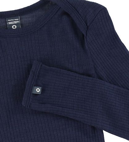 Smallstuff Bodysuit L/s - Wool - Navy