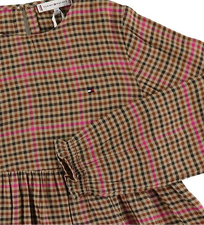 Tommy Hilfiger Kleid - Adrettes Karokleid - Sherpard/Magenta