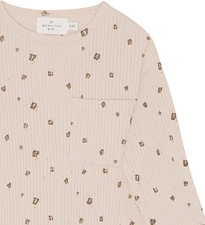 Monsieur Mini Blouse - Off White w. Chocolate