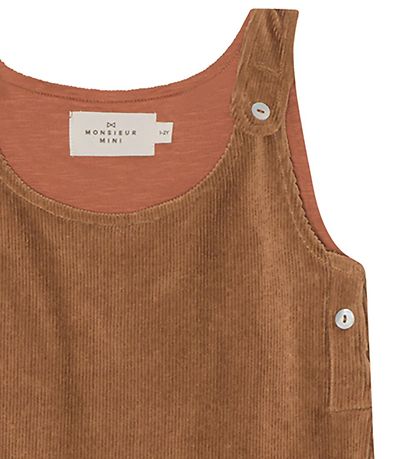 Monsieur Mini Dress - Corduroy - Milk Chocolate