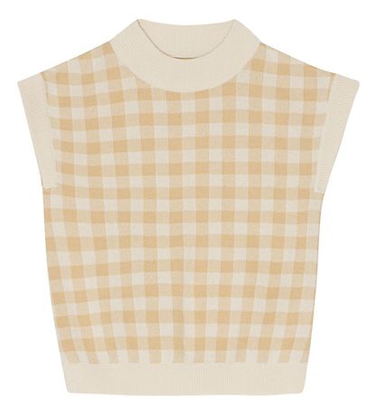 Monsieur Mini Waistcoat - Knitted - Gingham - Moss/Offwhite