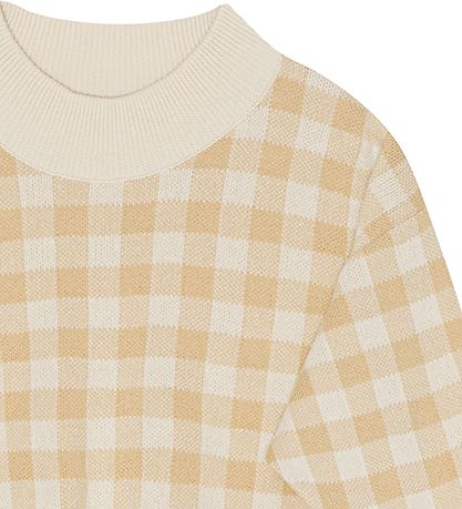 Monsieur Mini Blouse - Knitted - Gingham - Moss/Offwhite