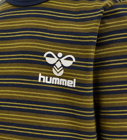 Hummel Bluse - HmlUnited T-Shirt L/s - Gestreift - Black Iris/Gr