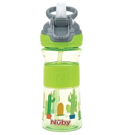 Nuby Vattenflaska m. Sugrör - 360ml - Grön