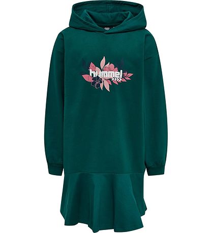 Hummel Kleid - hmlSaga Hoodie -Kleid - Deep Teal