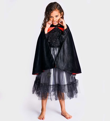 Den Goda Fen Costume - Vampire Cloak - Black/Red