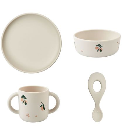 Liewood Geschirr-Set - Silikon - 4 Teile - Vivi - Peach/Sea