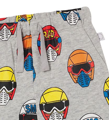 Stella McCartney Kids Sweatpants - Grey Melange w. Helmets