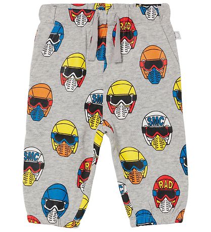 Stella McCartney Kids Sweatpants - Grey Melange w. Helmets