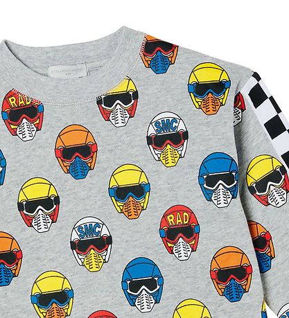 Stella McCartney Kids Sweatshirt - Grey Melange w. Helmets