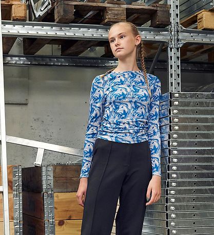 Hound Tröja - Grafisk Topp - Cobalt Blue Mix