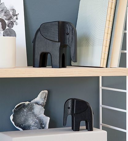 Novoform Träfigur - Elephant - Black