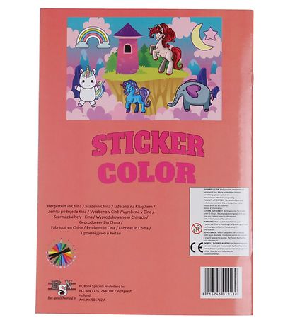 Megastar Colouring Book w. Stickers - 32 Pages - Unicorn
