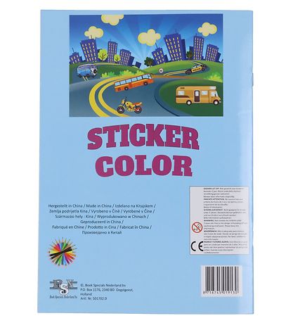 Megastar Colouring Book w. Stickers - 32 Pages - Cars