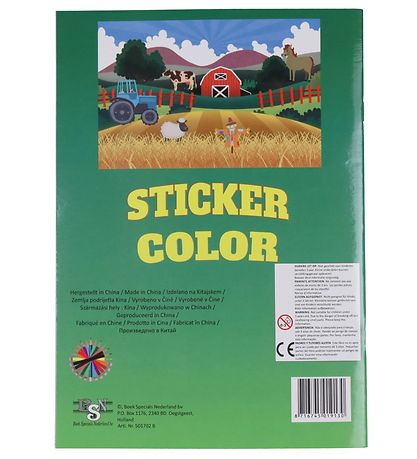 Megastar Colouring Book w. Stickers - 32 Pages - Farm