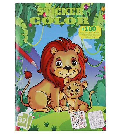 Megastar Colouring Book w. Stickers - 32 Pages - Animals