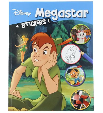 Megastar Colouring Book w. Stickers - 208 Pages - Peter Pan