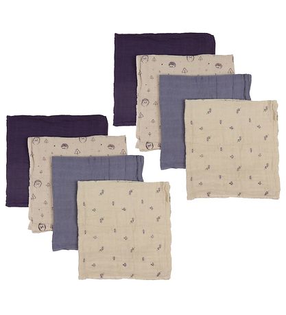 Pippi Baby Muslin Cloths - 8-Pack - 65x65 cm - Nirvana