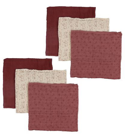 Carrés de mousseline Pippi Baby - 6 Pack - 65x65 cm - Ancien Ros