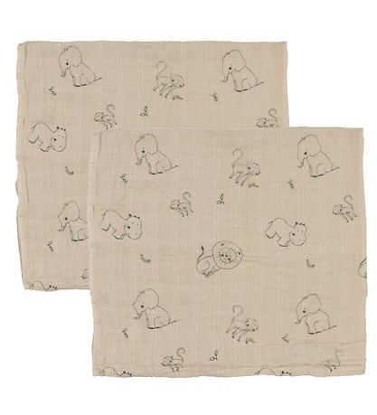 Pippi Muslin Cloths - 8-Pack - 65x65 cm - Deep Lichen Green