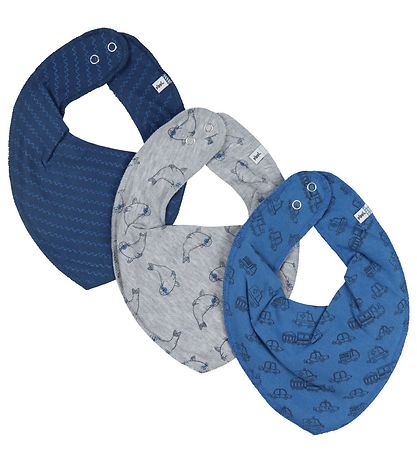 Pippi Baby Bib - 3-Pack - Vallarta Blue