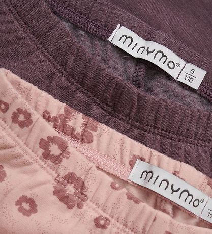 Minymo Leggings - 2er-Pack - Misty Rose