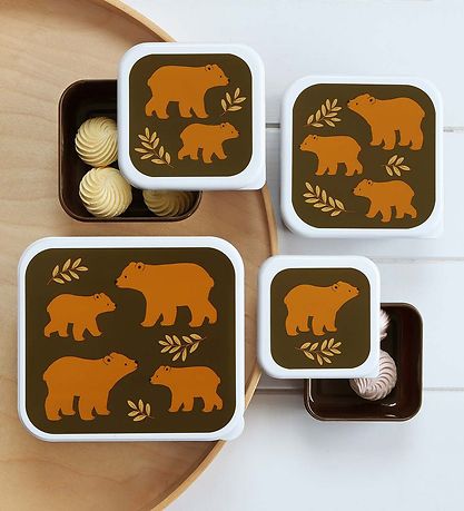 A Little Lovely Company Lunchbox Set - 4 pcs - Bears