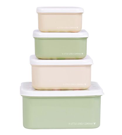 A Little Lovely Company Lunchbox Set - 4 pcs - Blossoms