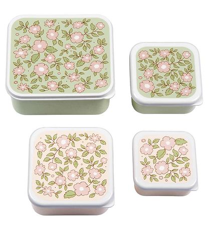 A Little Lovely Company Lunchbox Set - 4 pcs - Blossoms