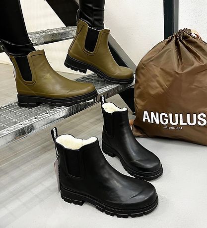 Angulus Rubber Boots - With Lining - Olive