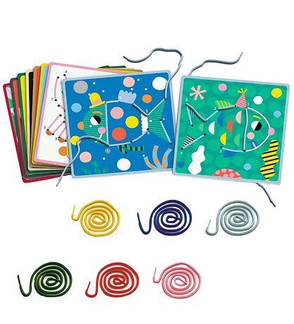 Djeco Game - Creation Set - Learn Numbers And Connect With Strin