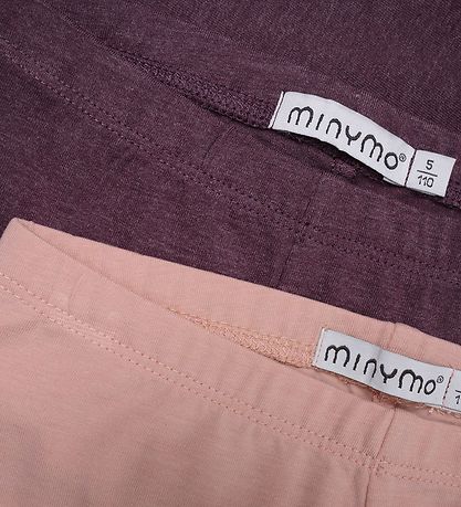 Minymo Leggings - 2er-Pack - Misty Rose