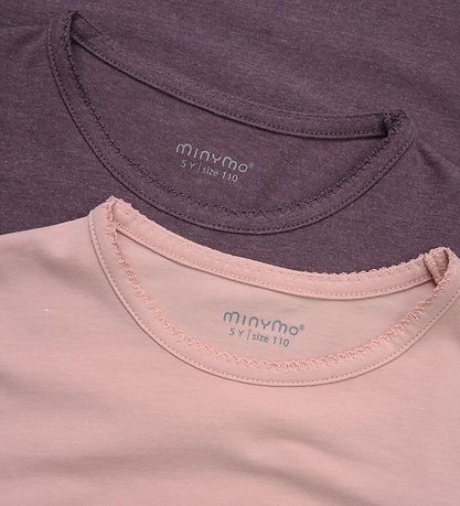 Minymo T-shirt - 2-Pack - Misty Rose
