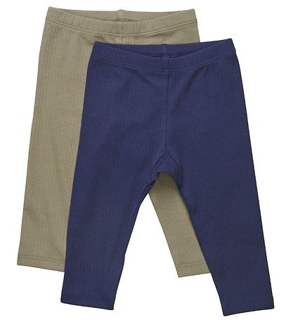 Minymo Leggings - 2er-Pack - Dark Navy