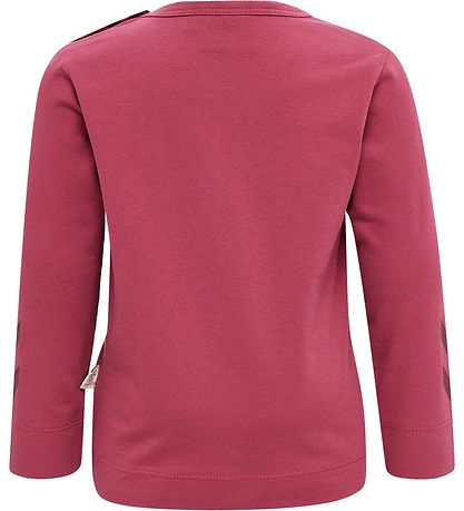 Hummel Bluse - hmlHelga T-Shirt L/S - Erdrot
